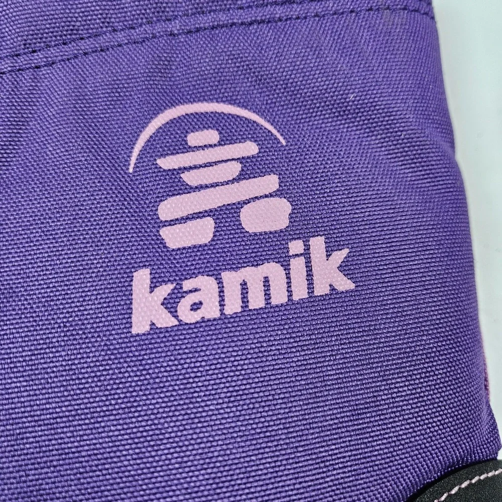 Kamik Snow Boots Kids Size 4 Purple Waterproof Insulated Winter Made in Canada